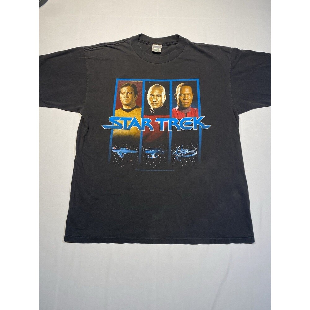 Vintage 90s Star Trek Promo T Shirt 1994 Mens Large Single Stitch Black